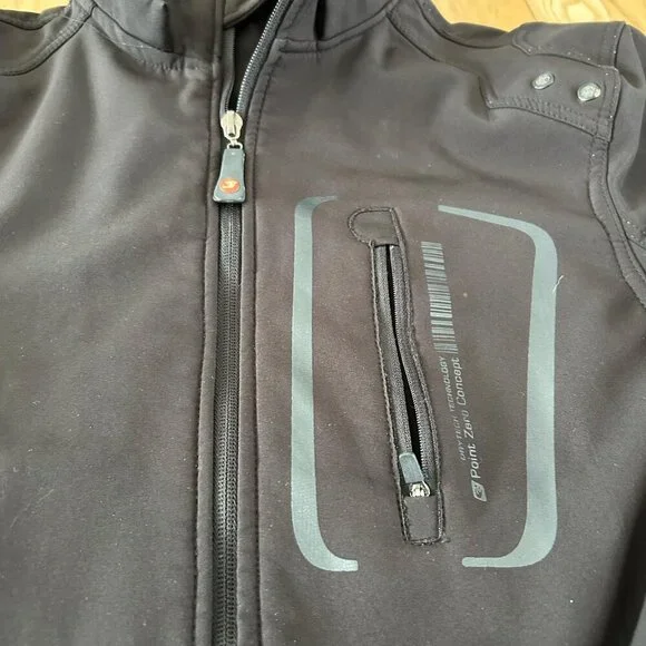Point Zero Black Softshell Jacket - Small - Picture 3 of 5